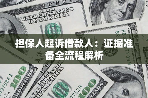 北京担保人起诉借款人：证据准备全流程解析